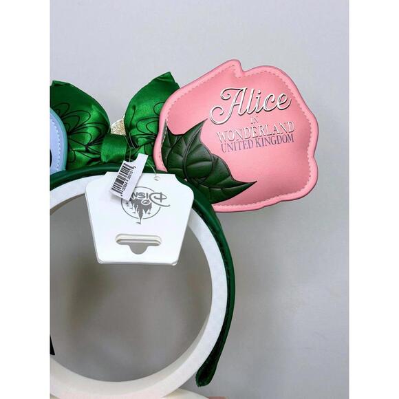 ✨ Disney Parks 🌸 Alice in Wonderland Flower Garden Ears Headband 🎀 NWT ✨ - Picture 3 of 6